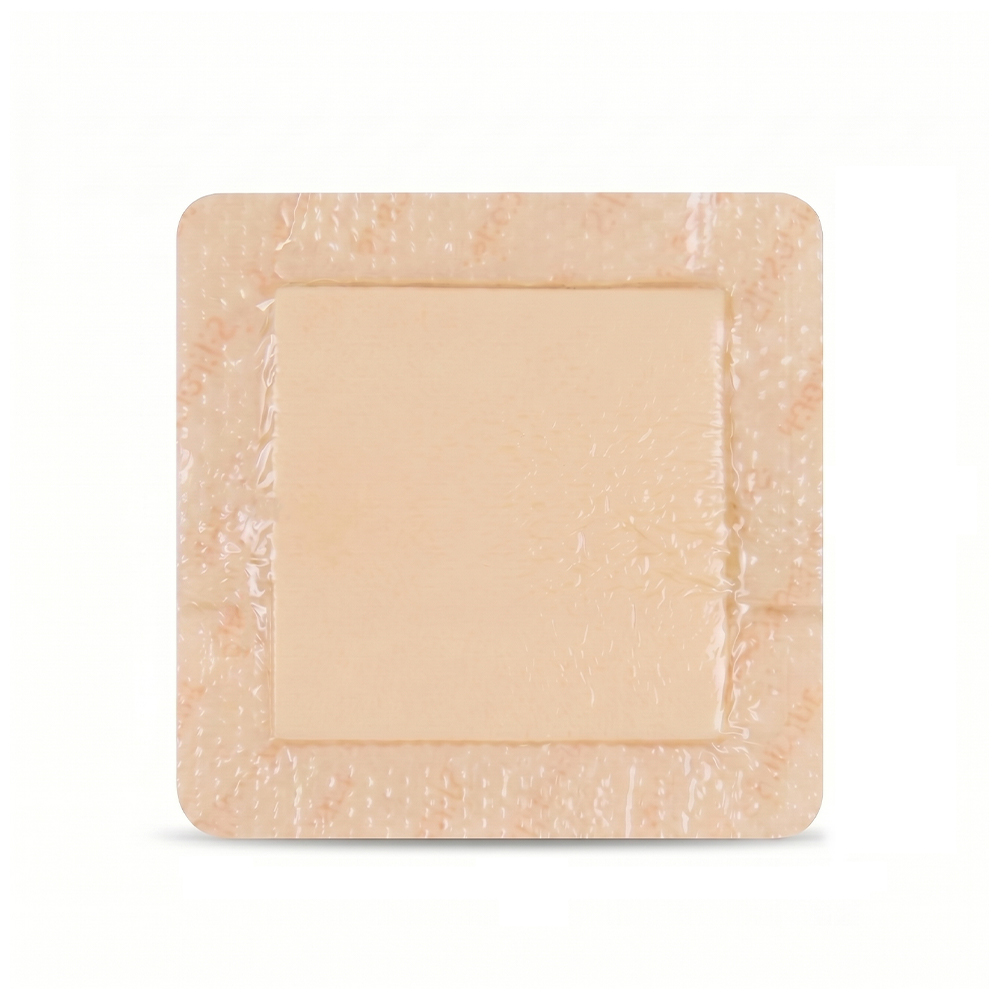 Apósito de espuma con borde de silicona de 7,5x7,5 cm