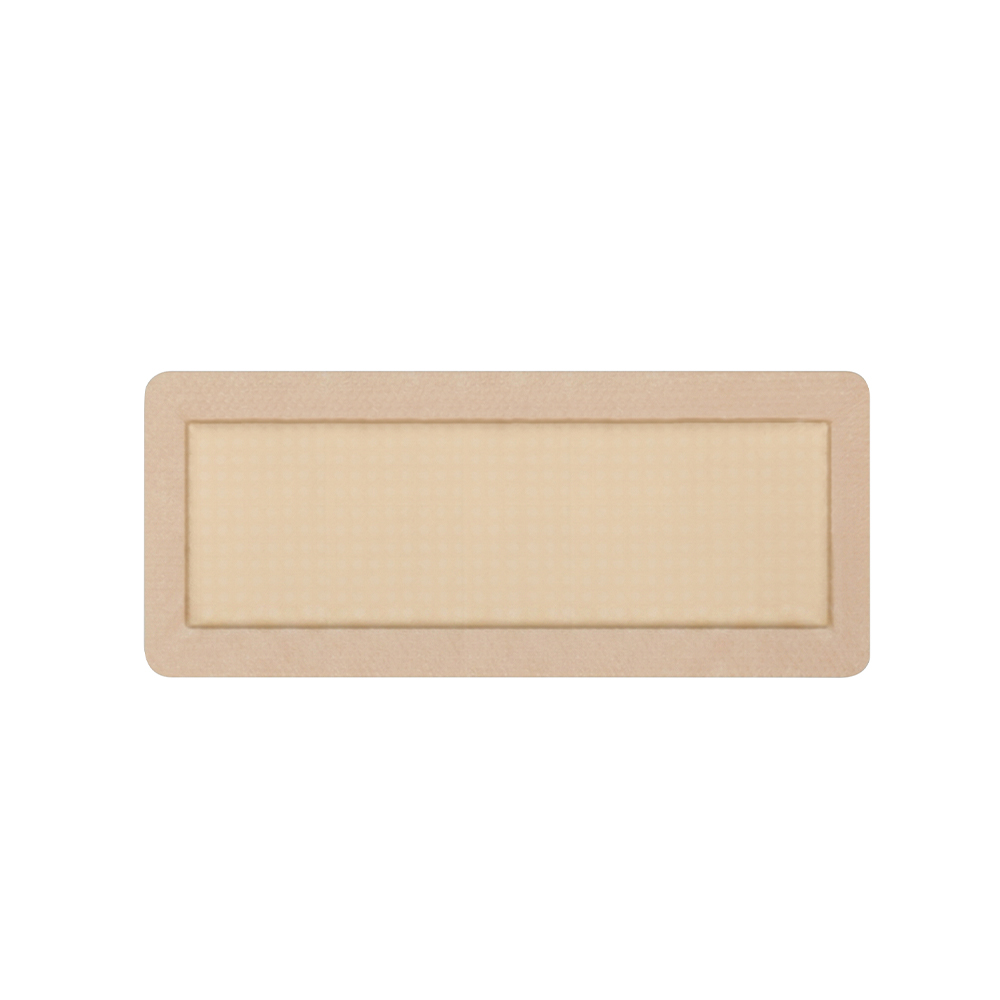 Apósito de espuma con borde de silicona rectangular de 30x10 cm de largo
