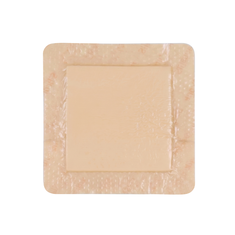 Apósito de espuma con borde de silicona de 12,5x12,5 cm