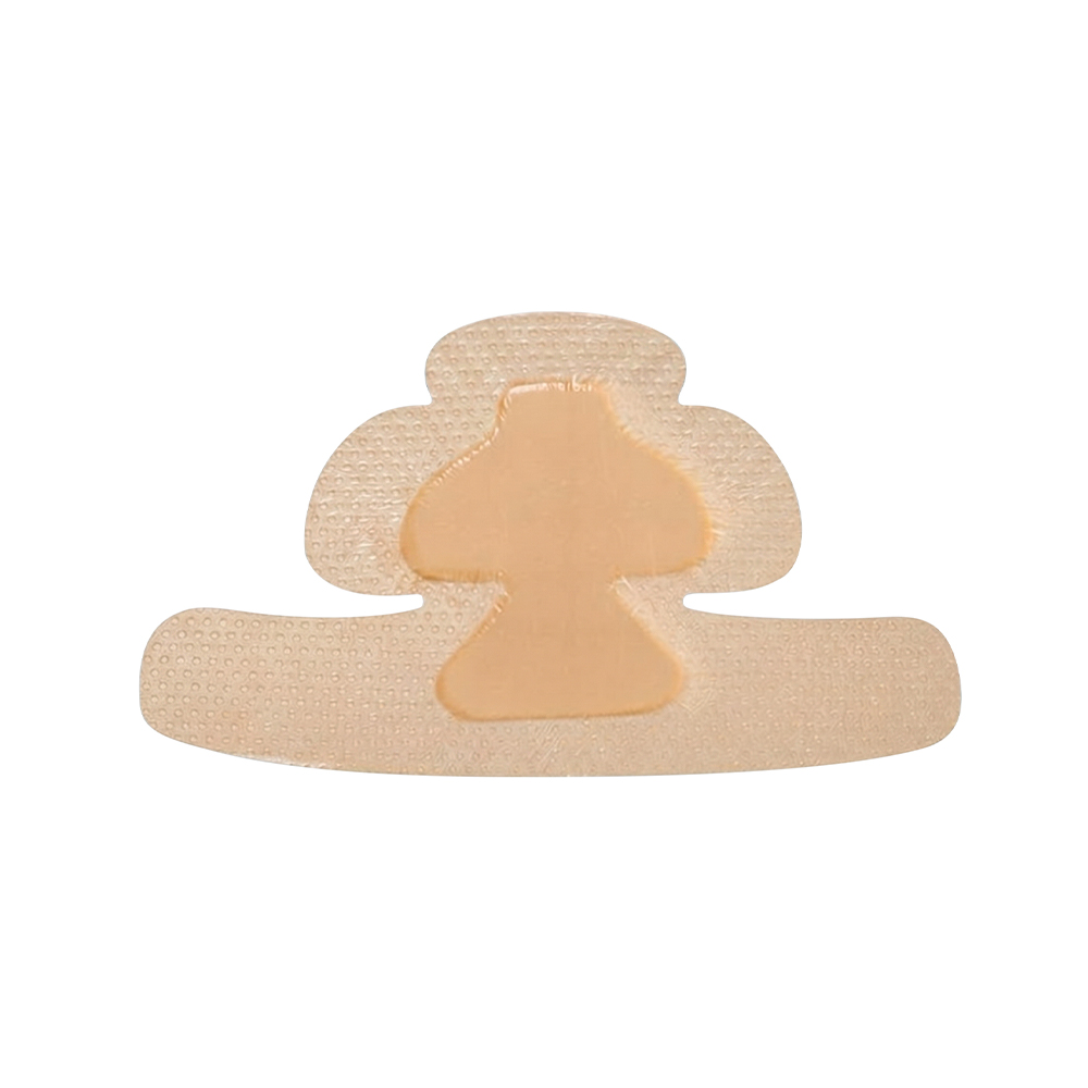 Apósito de espuma con borde de silicona en forma de talón