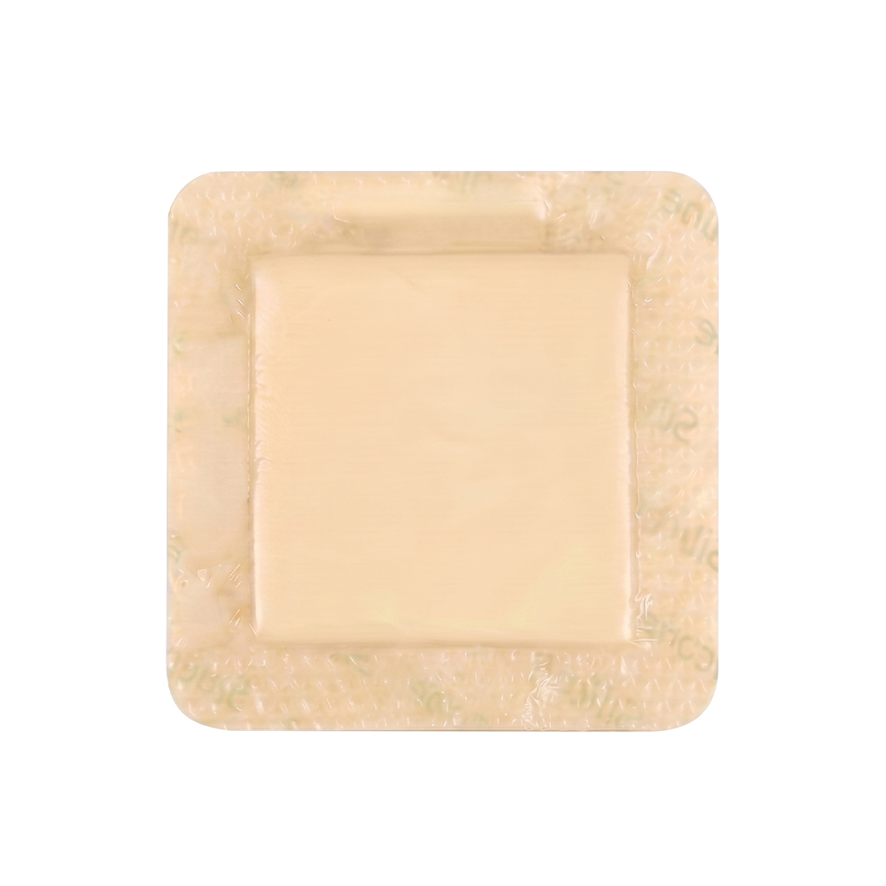 Apósito de espuma con borde de silicona de 17,5x17,5 cm