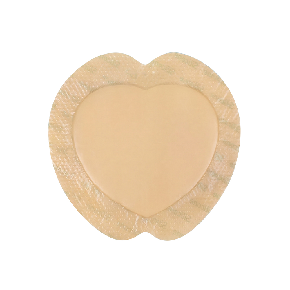 Apósito de espuma con borde de silicona en forma de corazón de 18x18 cm