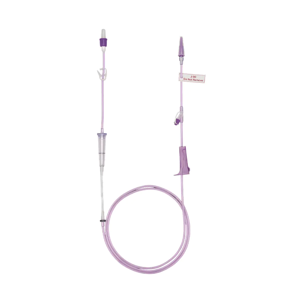 Conjunto de infusión de punta de tornillo de alimentación enteral desechable