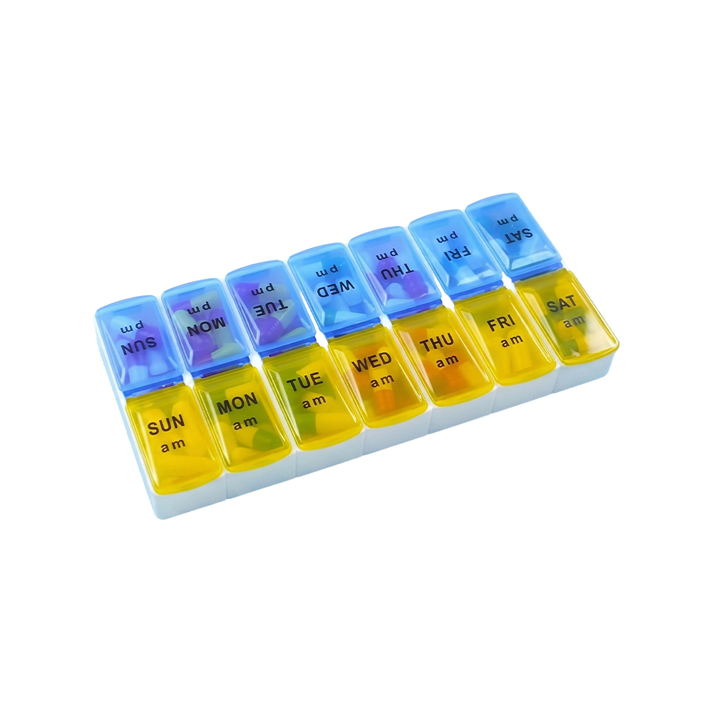 Pastillero de 7 días AM/PM, pastillero semanal 2 veces al día