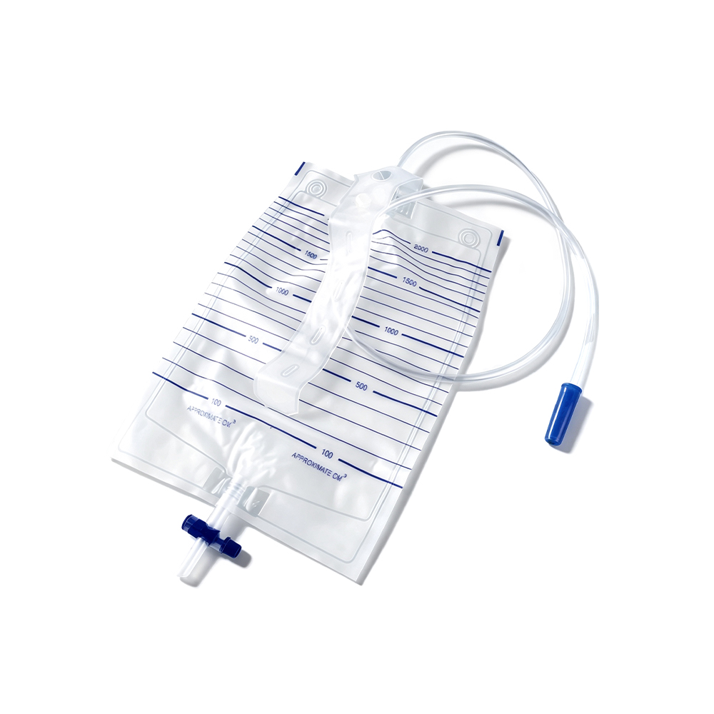 Bolsa de orina premium de PVC de grado médico de 2000 ml con serpentina