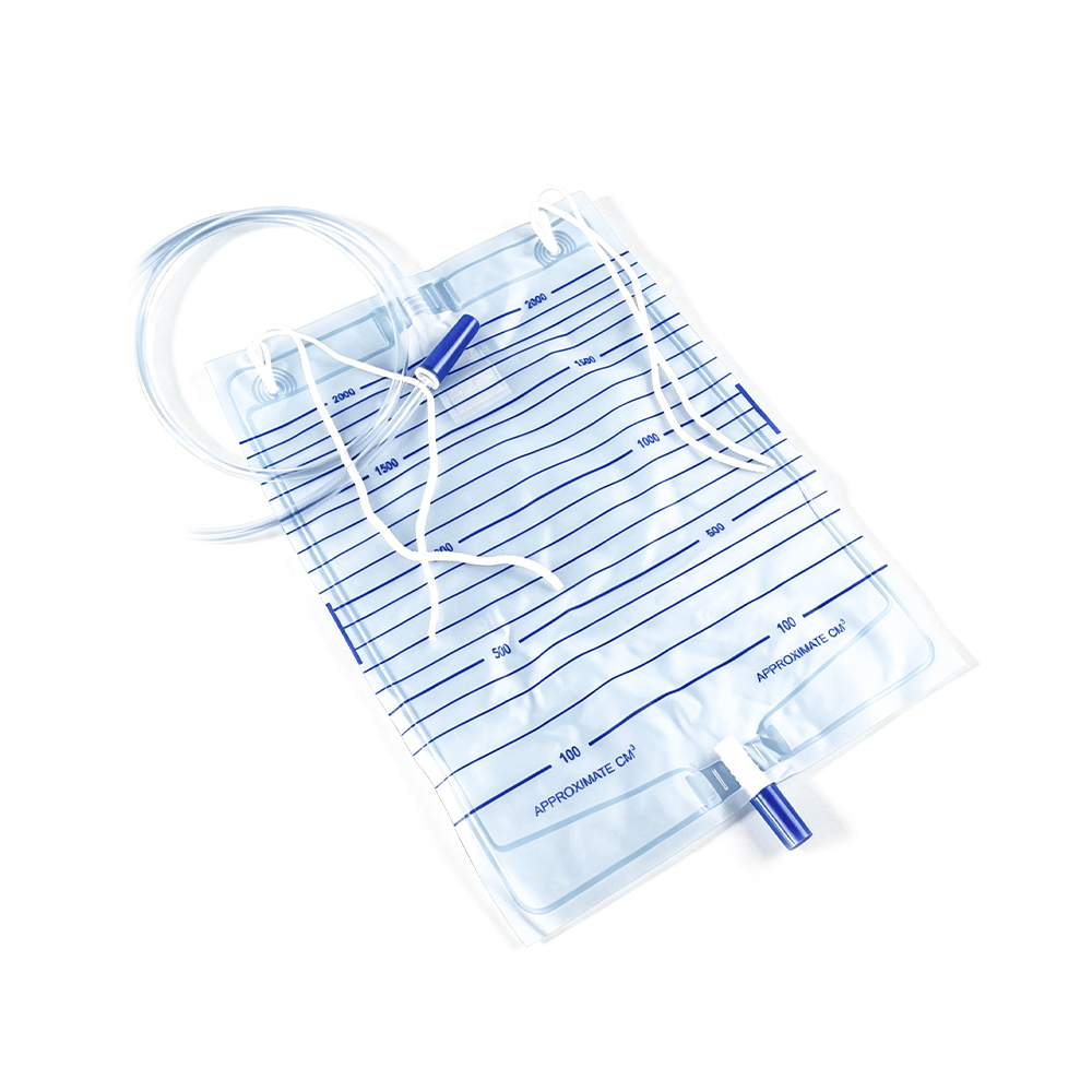 Bolsa de orina de grado médico de 1000 ml-2000 ml de ajuste universal con lazo de nailon