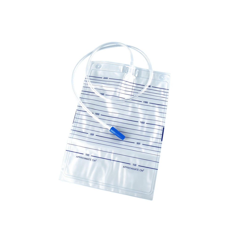 Bolsa de orina de PVC no tóxica de grado médico con opciones estériles de 1000 ml/1500 ml/2000 ml sin válvula